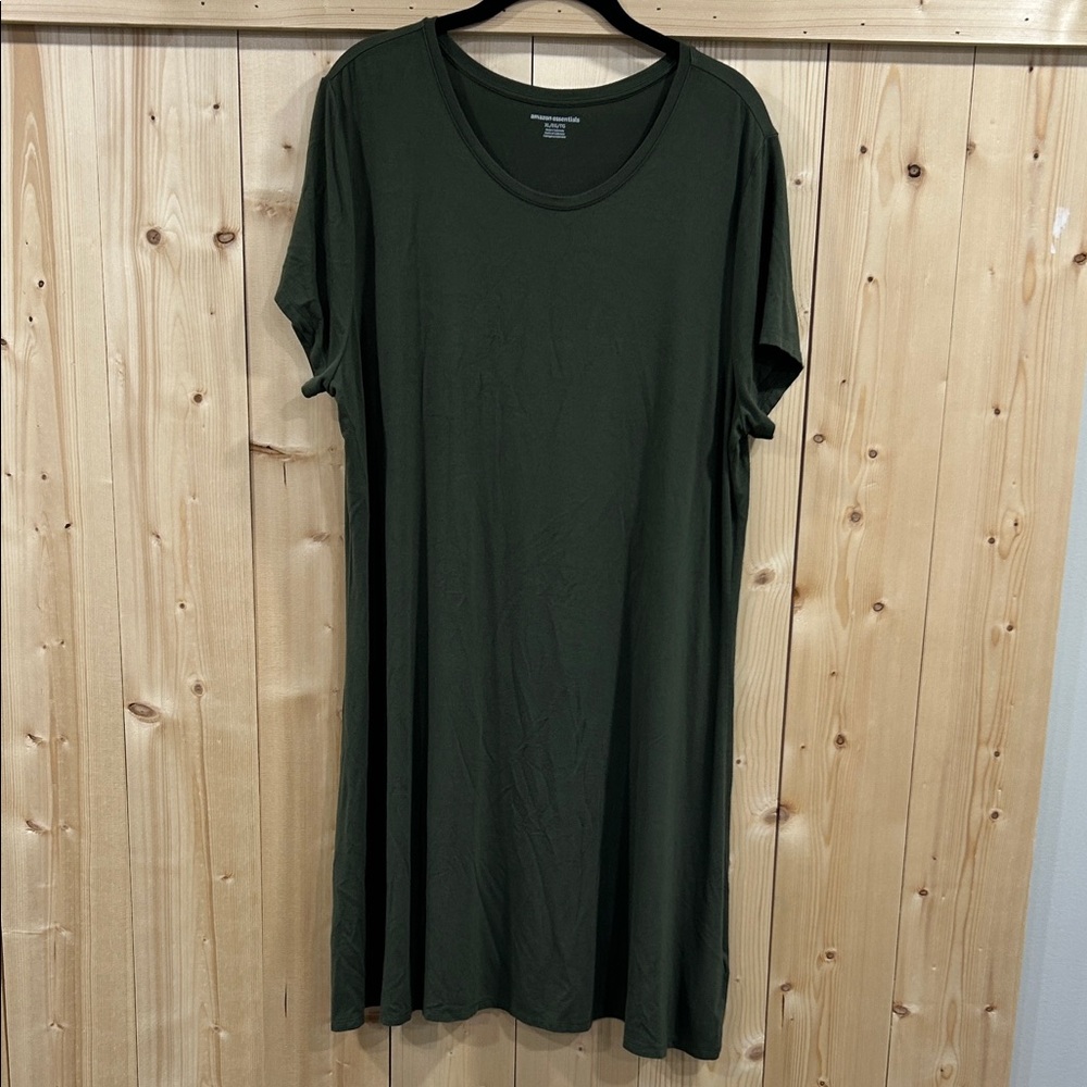 Amazon Essentials scoop neck swing tshirt dress, XL Minimalist Scandi Lagenlook